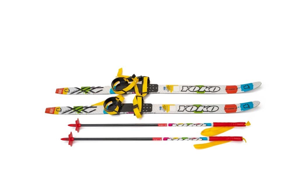 Yoko Kids ski set / skis 100-110 cm + plastic bindings + poles